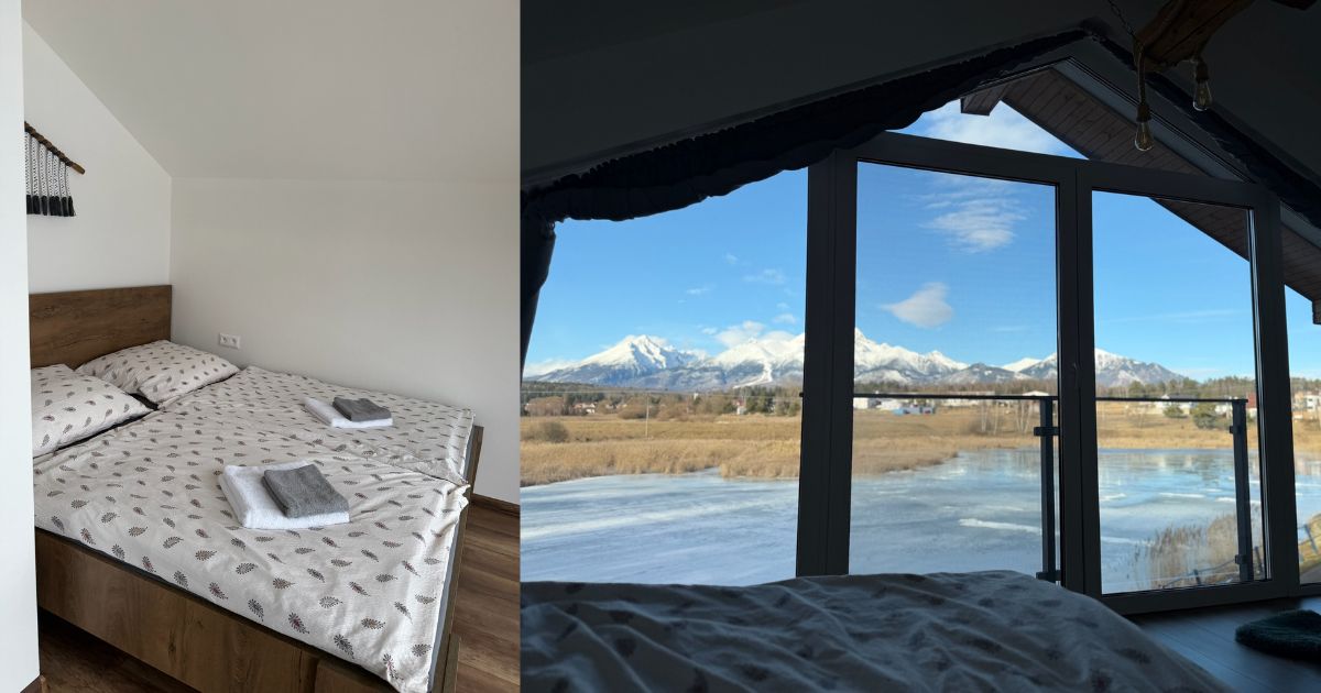 výhľad zo spálne chata panorama